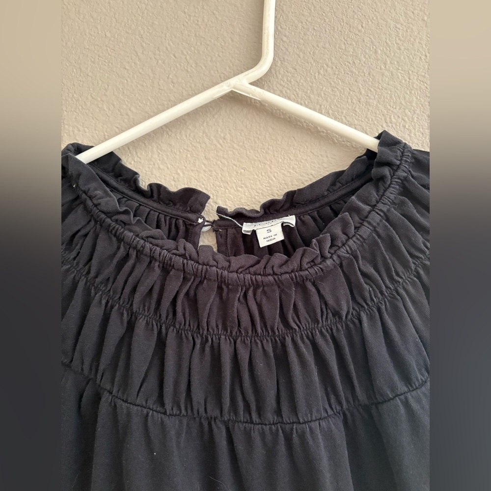J. Crew Black Smocked Blouse - Picture 2 of 3